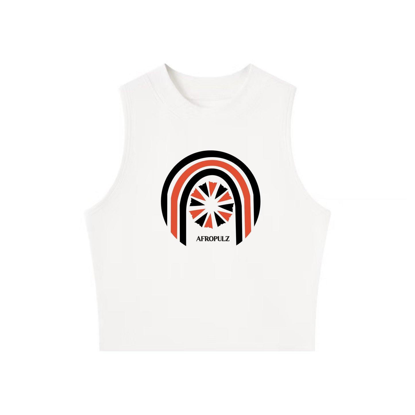PulzOut Core Logo Cropped Sleeveless Tank
