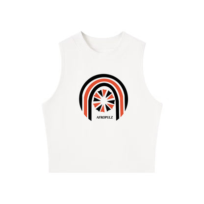 PulzOut Core Logo Cropped Sleeveless Tank