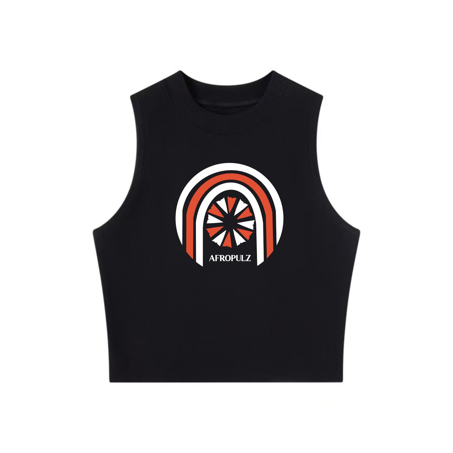 PulzOut Core Logo Cropped Sleeveless Tank