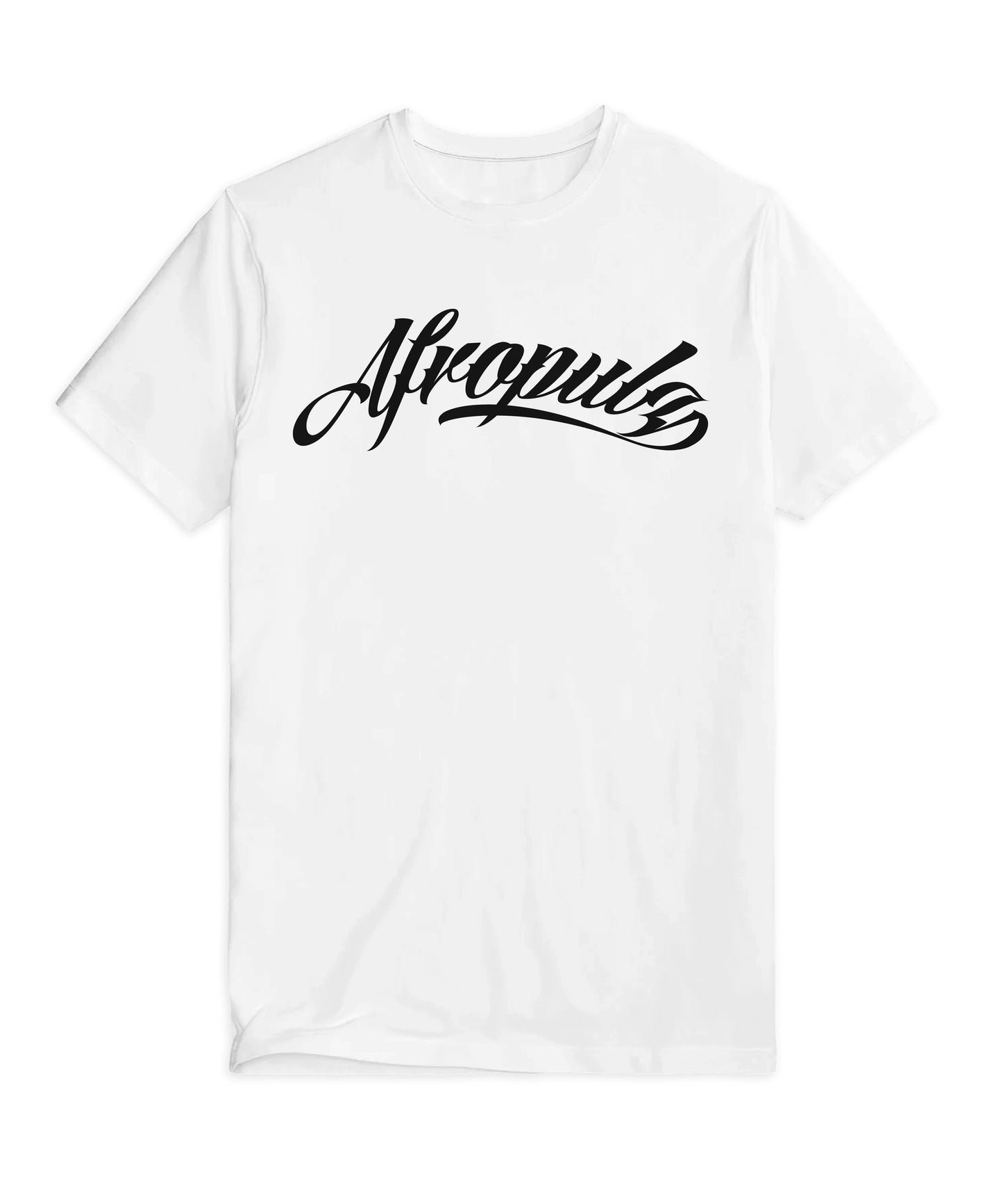 AfroPulz Signature Script Tee – White